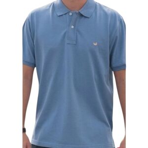 Southern Marsh Mens Stonewall Heathered Polo Washed Blue Size 2XL Preppy Work